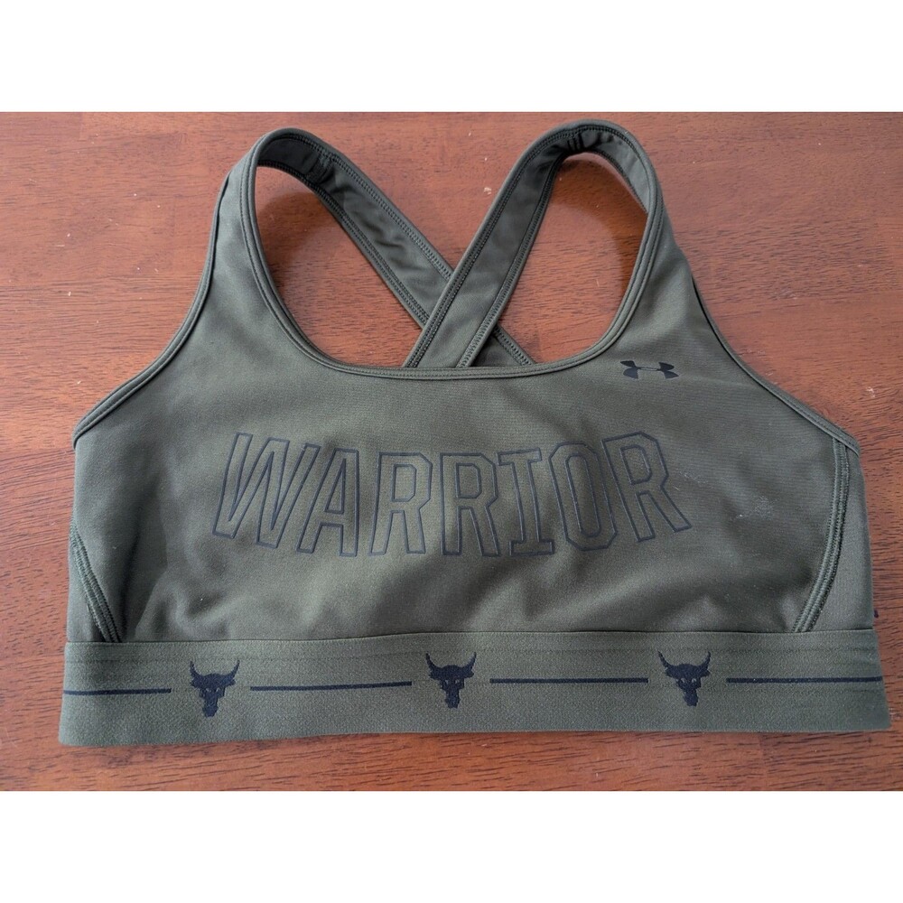 Under Armour Crossback Warrior SportsBra Womens  M Green NO PAD INSERTS